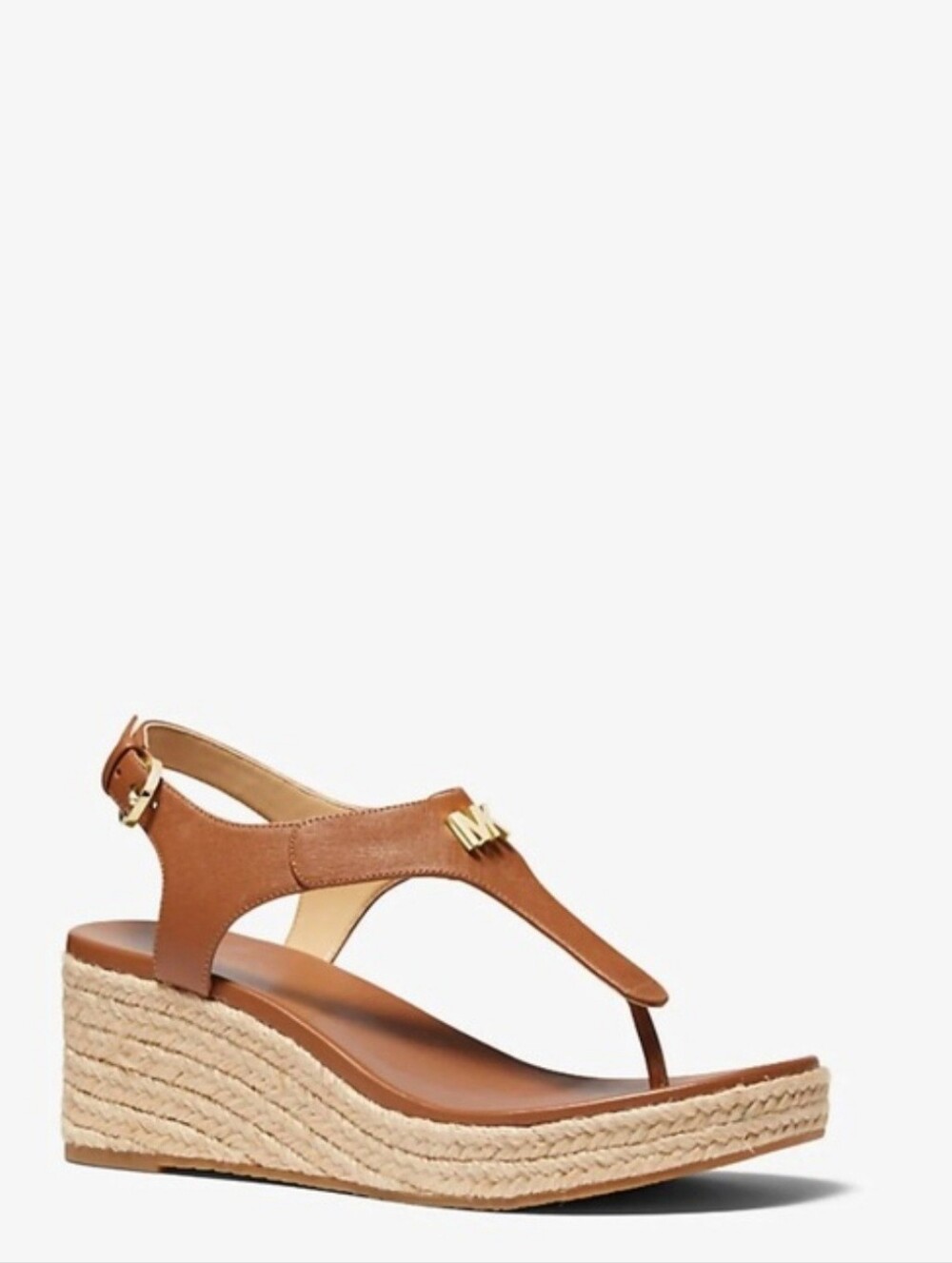 MICHAEL Michael Kors Brown Leather MK Thong Sandals